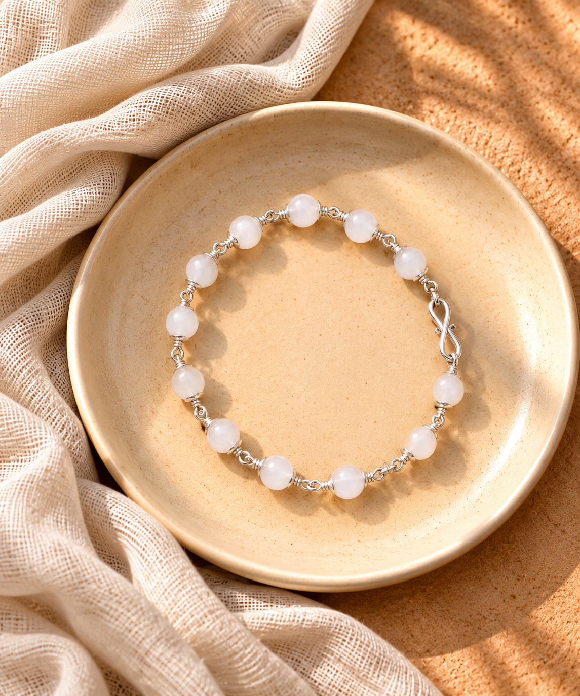 Rose Spatika Silver (925) Bracelet