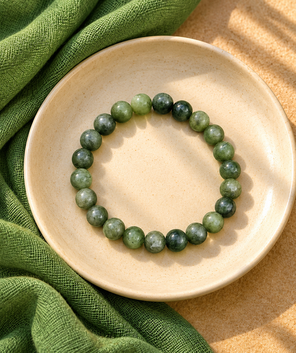Green Moss Agate Gemstone Bracelet