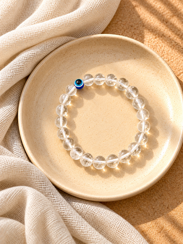 Spatika Evil Eye Bracelet  8mm