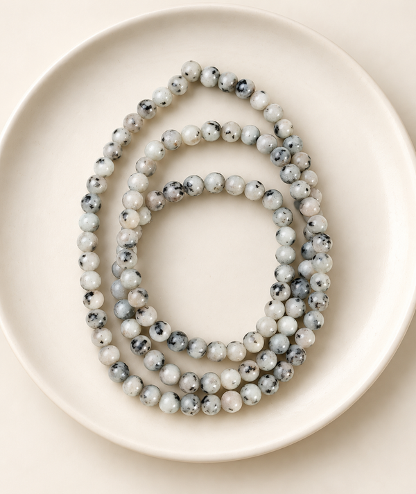 Kiwi Jasper Gemstone Neckpiece 108 Pearls