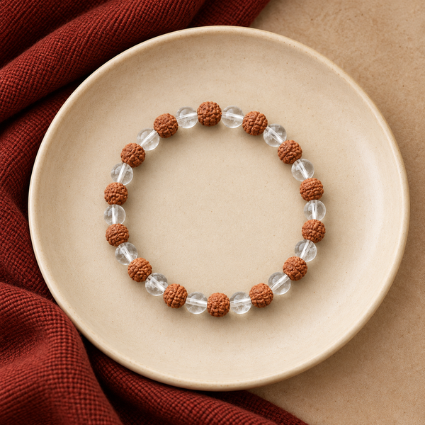 Rudraksha & Spatika Bracelet